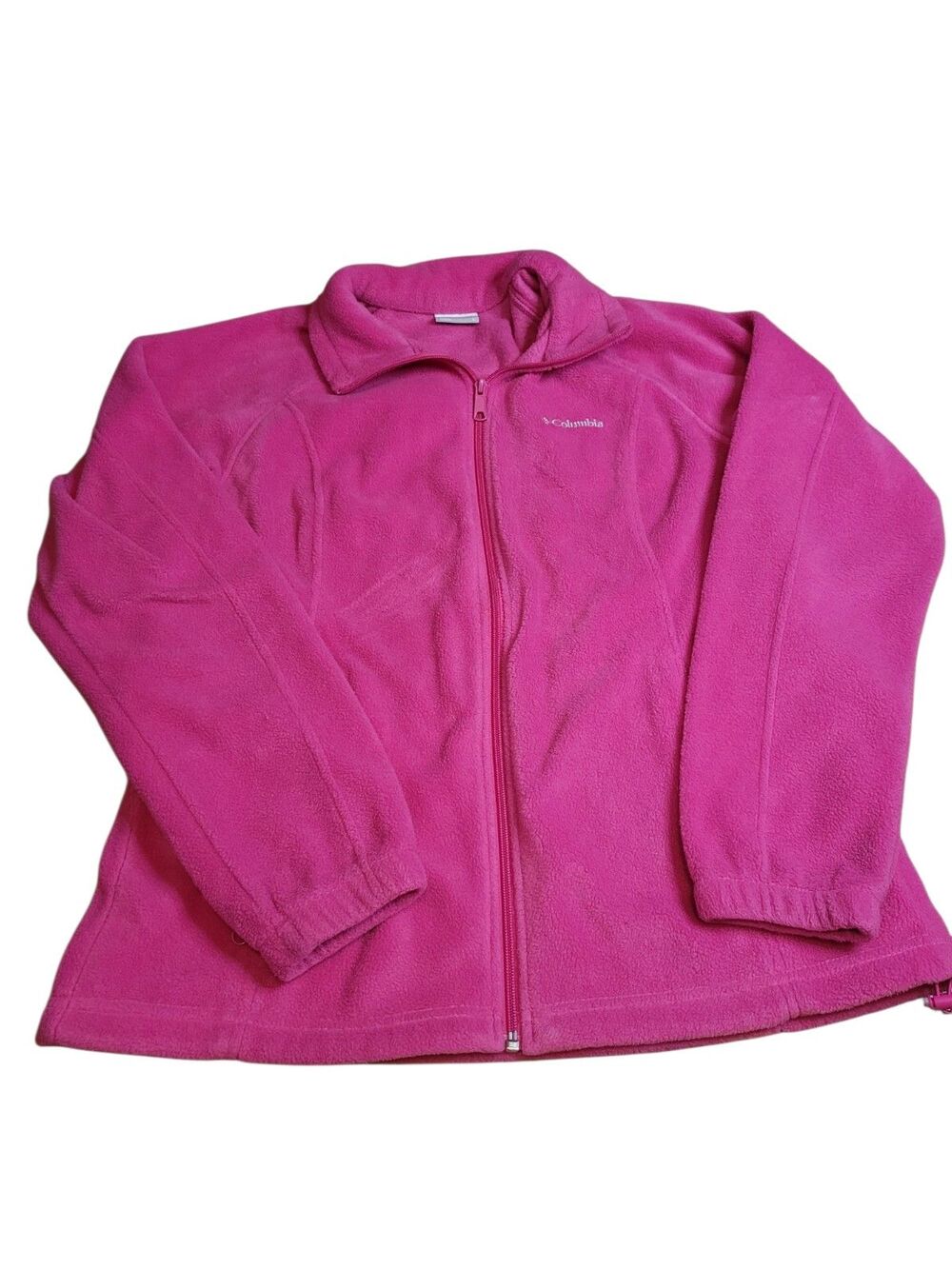 Columbia Pink Fleece Full Zip Jacket Women's Large Used